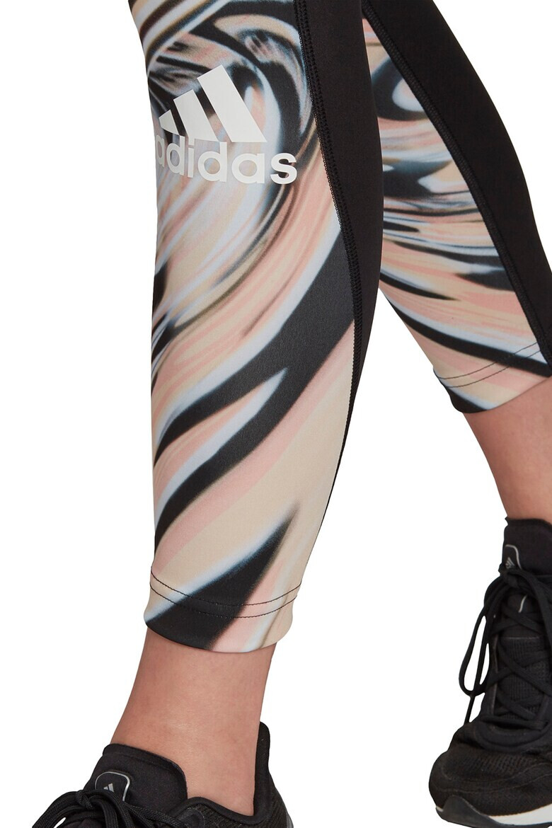 adidas Performance Colanti cu talie inalta si imprimeu abstract pentru fitness - Pled.ro