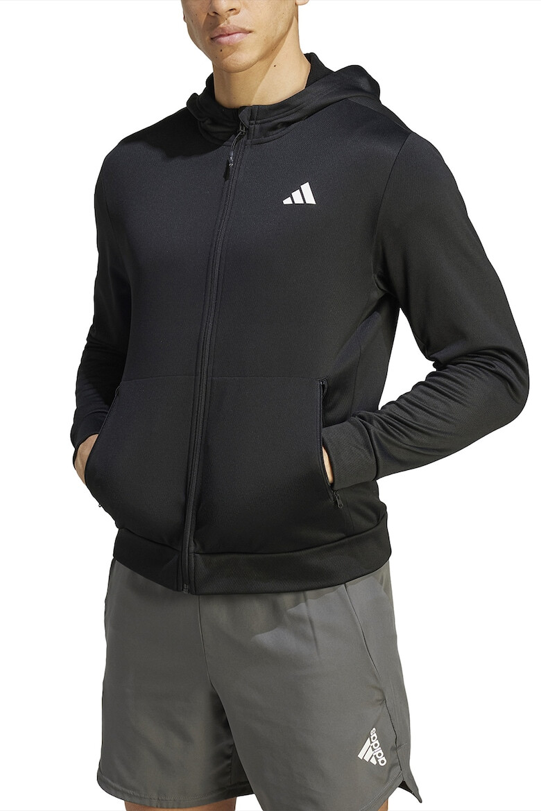 adidas Performance Hanorac cu fermoar si buzunare laterale pentru antrenament Essentials - Pled.ro