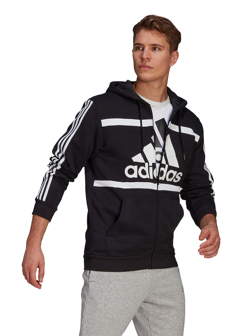 adidas Performance Hanorac cu fermoar si imprimeu logo Essentials - Pled.ro