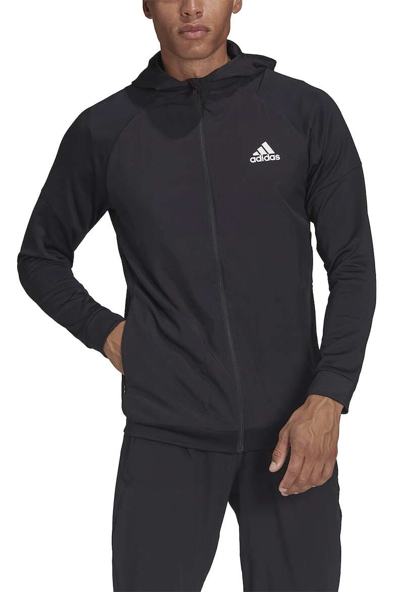 adidas Performance Hanorac slim fit cu fermoar pentru fitness - Pled.ro