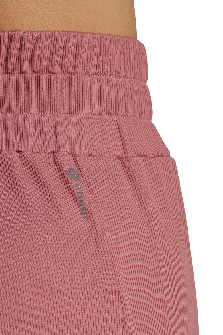 adidas Performance Pantaloni cu croiala ampla si slituri frontale pentru fitness - Pled.ro