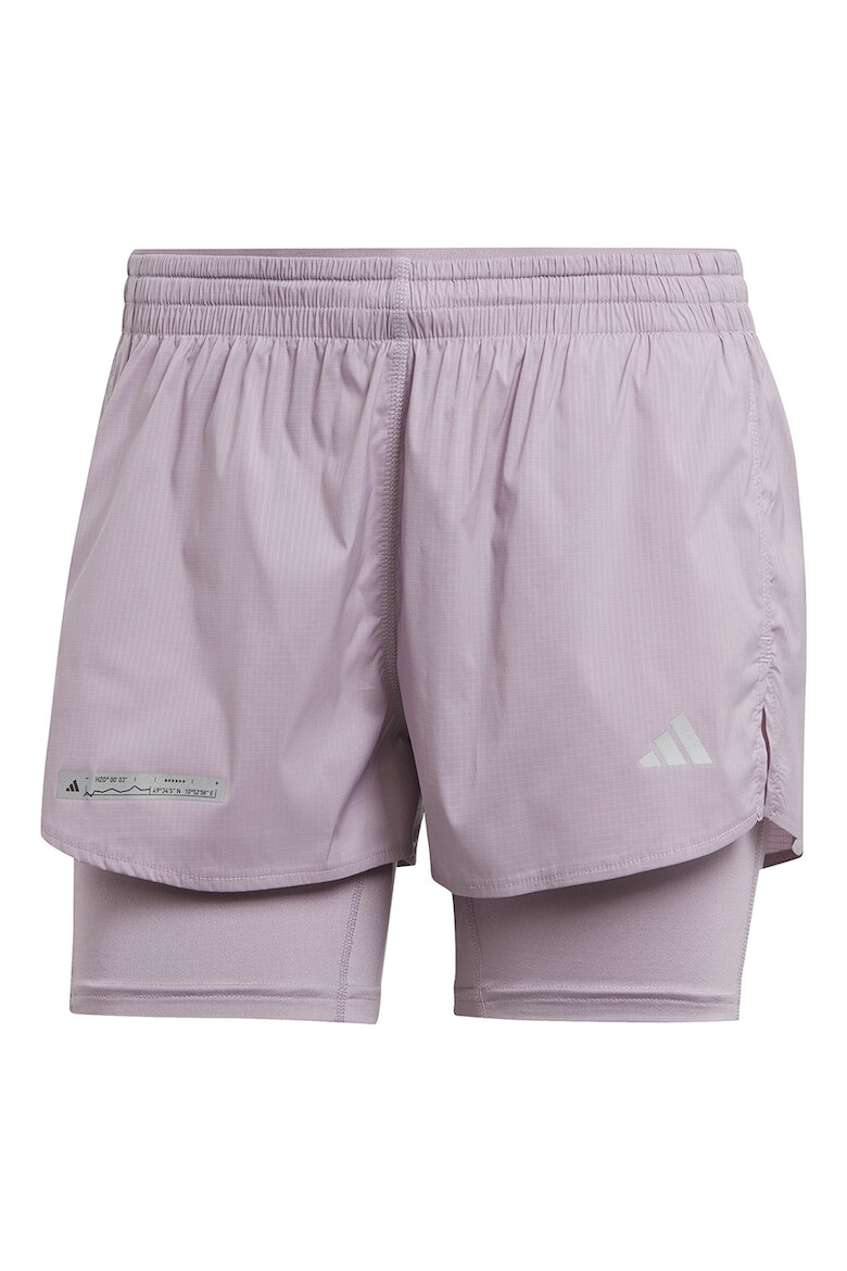 adidas Performance Pantaloni scurti cu detalii fosforescente pentru alergare Ulti - Pled.ro