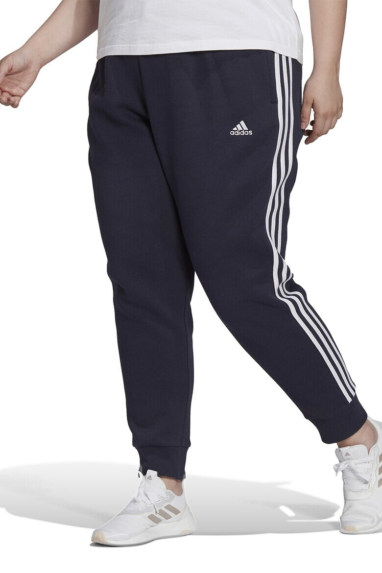 adidas Sportswear Pantaloni sport slim fit cu croiala conica si 3 dungi Essentials - Pled.ro