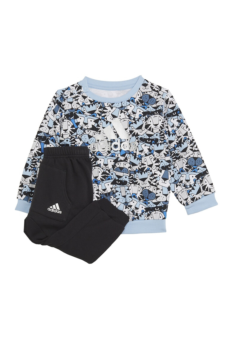 adidas Performance Set de bluza sport cu imprimeu si pantaloni sport - Pled.ro