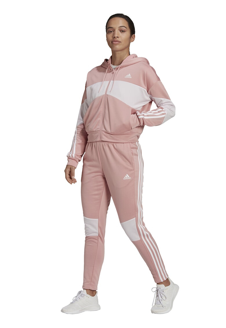 adidas Performance Set de pantaloni si bluza sport pentru fitness Bold Block - Pled.ro