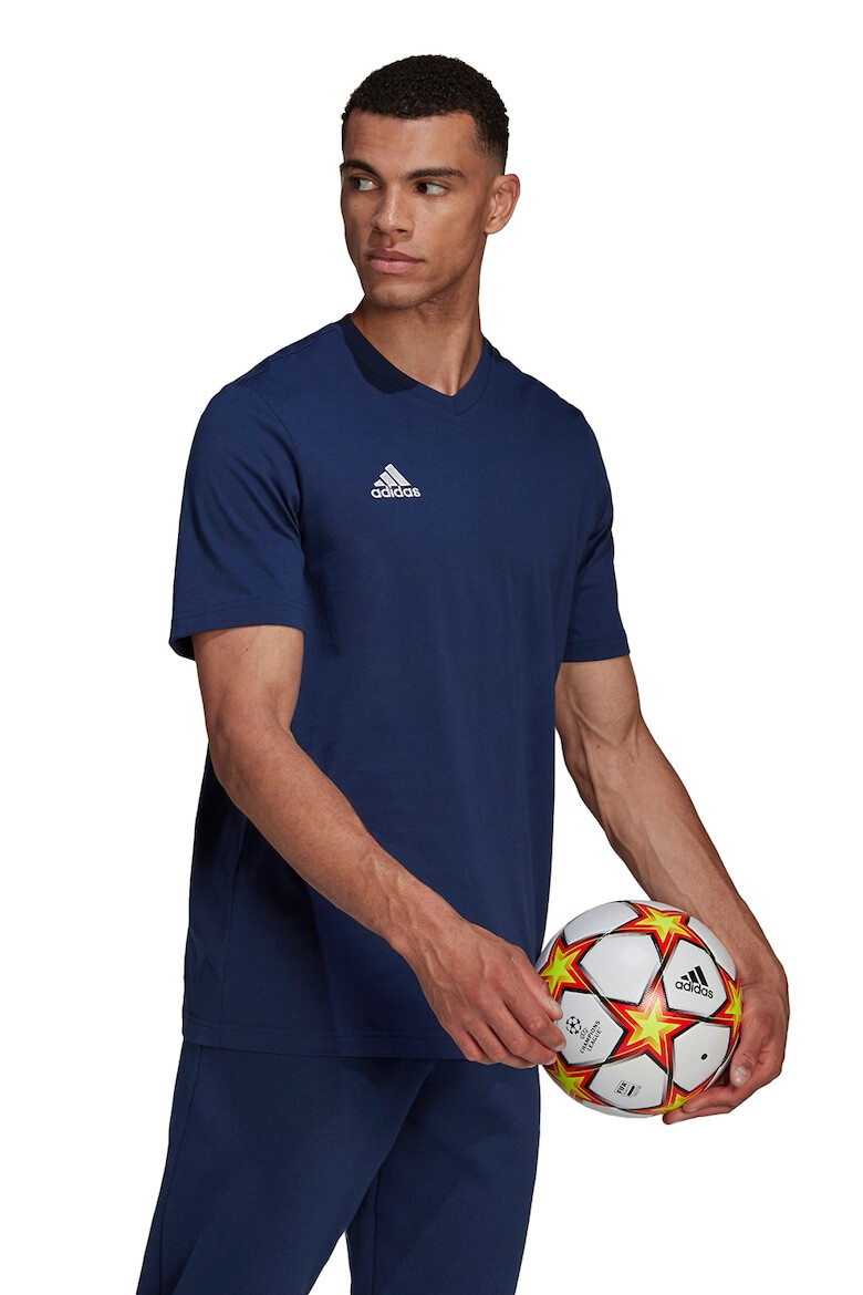 adidas Performance Tricou cu decolteu in V si logo pentru fotbal - Pled.ro