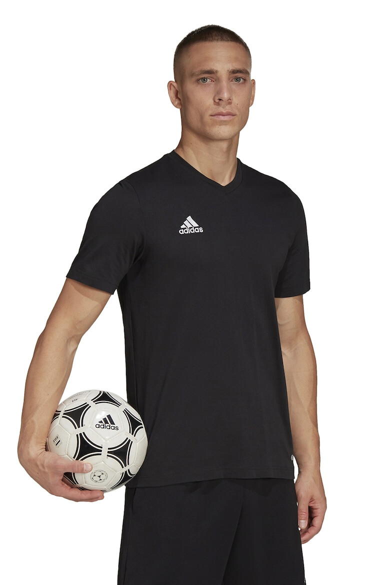 adidas Performance Tricou cu decolteu in V si logo pentru fotbal - Pled.ro