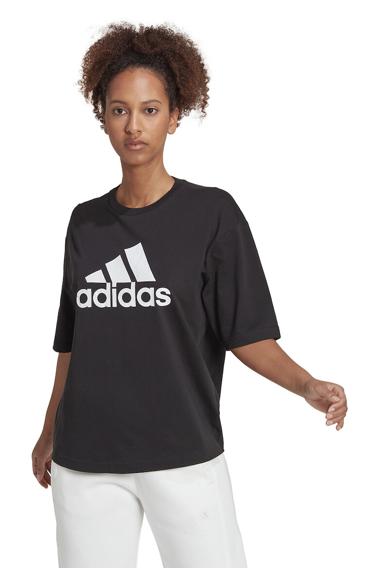 adidas Sportswear Tricou cu decolteu la baza gatului si imprimeu logo - Pled.ro