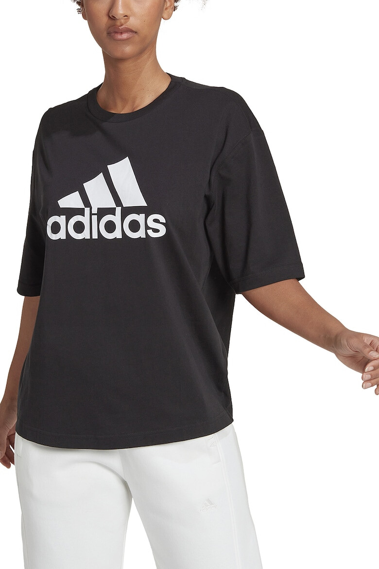 adidas Sportswear Tricou cu decolteu la baza gatului si imprimeu logo - Pled.ro