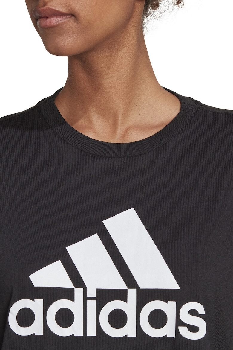 adidas Sportswear Tricou cu decolteu la baza gatului si imprimeu logo - Pled.ro