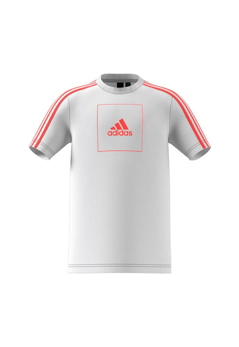 adidas Performance Tricou cu decolteu la baza gatului si imprimeu logo Athletics Club - Pled.ro