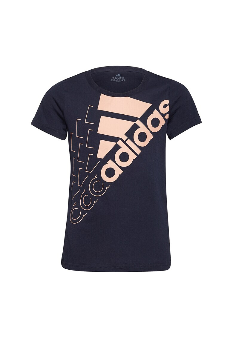 adidas Performance Tricou cu decolteu la baza gatului si imprimeu logo supradimensionat - Pled.ro