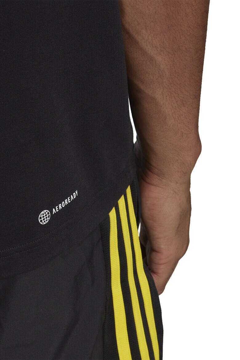 adidas Performance Tricou cu decolteu la baza gatului si logo supradimensionat pentru antrenament - Pled.ro