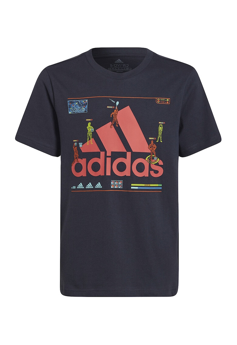 adidas Performance Tricou de bumbac cu imprimeu grafic si logo - Pled.ro