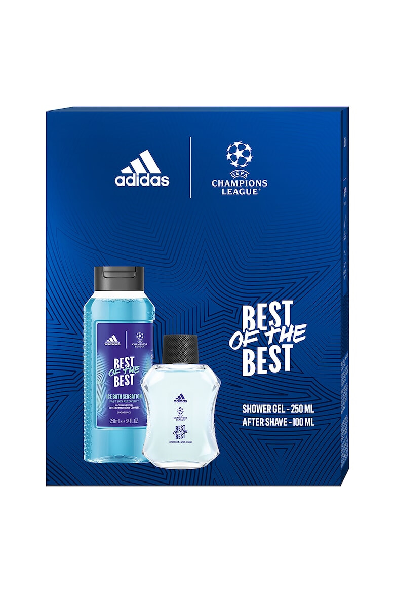 adidas Set Cadou Barbati Uefa Best Of The Best: After Shave 100 ml + Gel De Dus 250 ml - Pled.ro