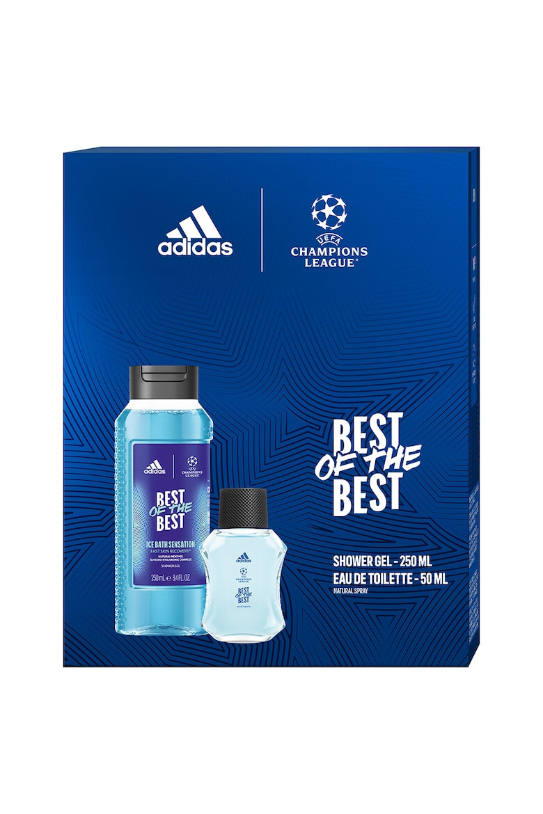 adidas Set Cadou Barbati Uefa Best Of The Best: Apa De Toaleta 50 ml + Gel De Dus 250 ml - Pled.ro