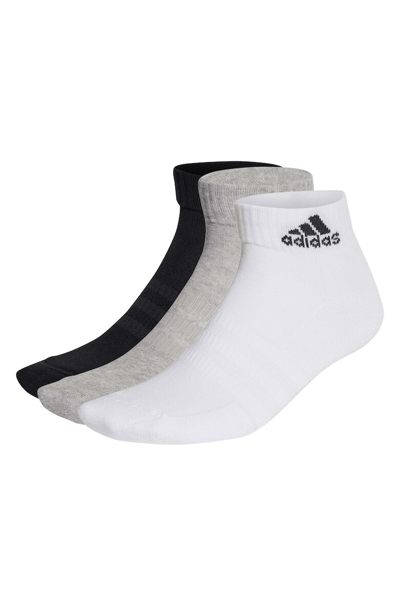 adidas Set de sosete scurte unisex cu logo - 3 perechi - Pled.ro