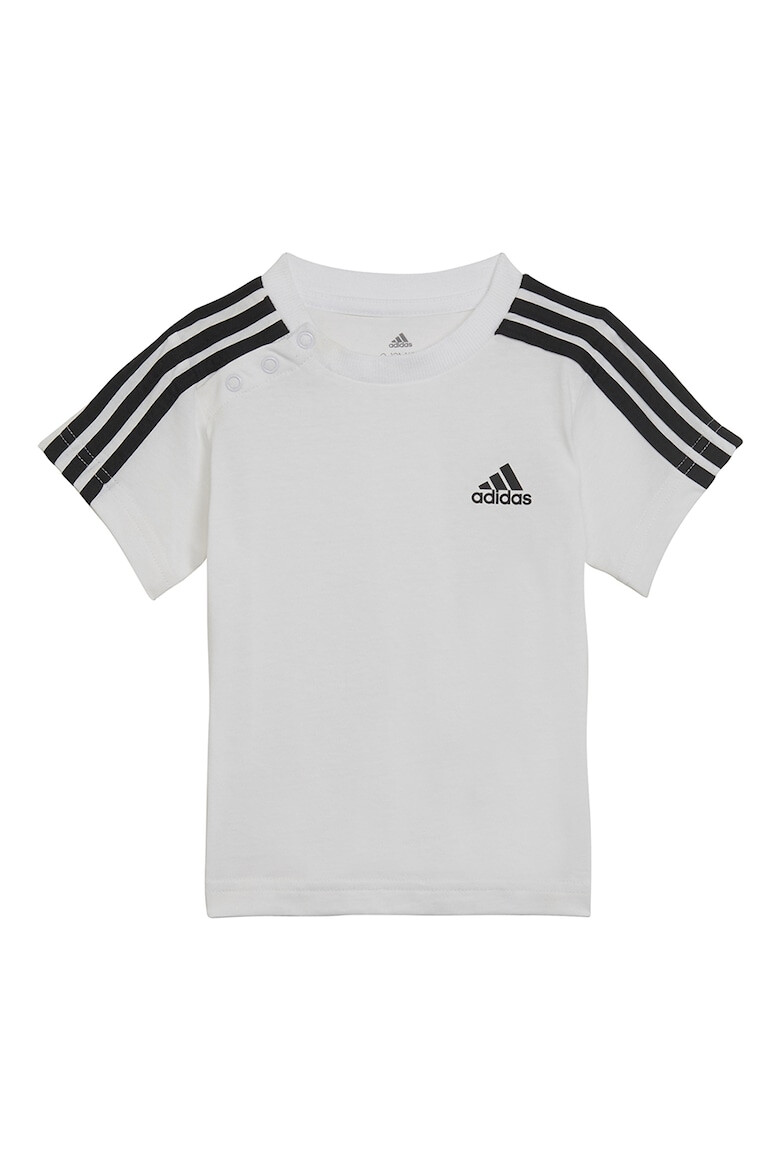 adidas Sportswear Set de tricou si pantaloni scurti cu benzi laterale contrastante - Pled.ro