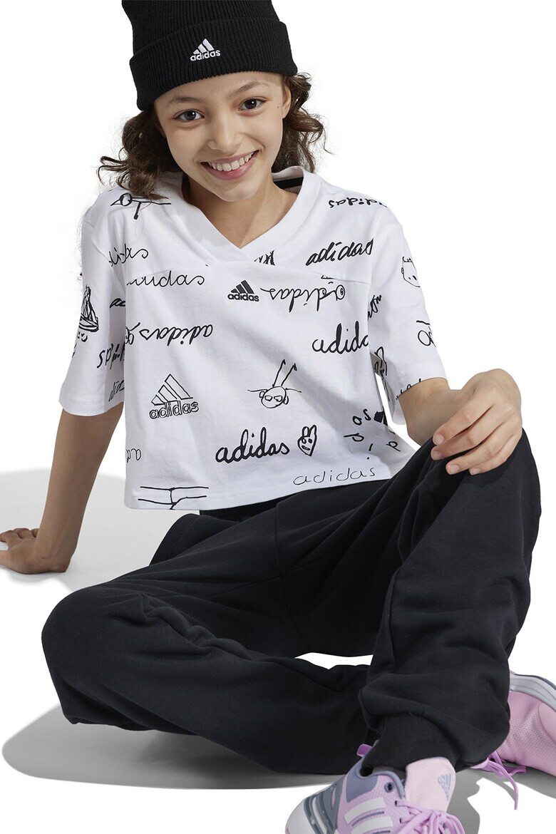 adidas Sportswear Tricou crop cu imprimeu logo - Pled.ro