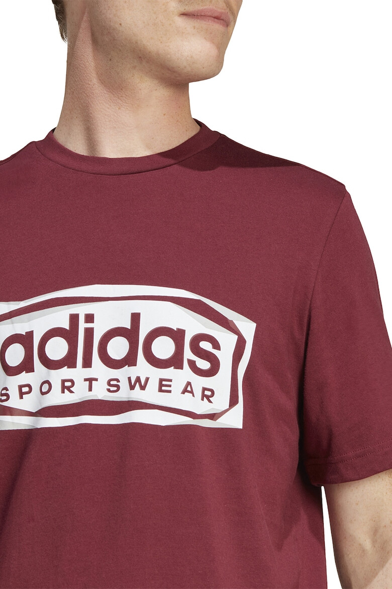 adidas Sportswear Tricou cu decolteu la baza gatului si imprimeu - Pled.ro