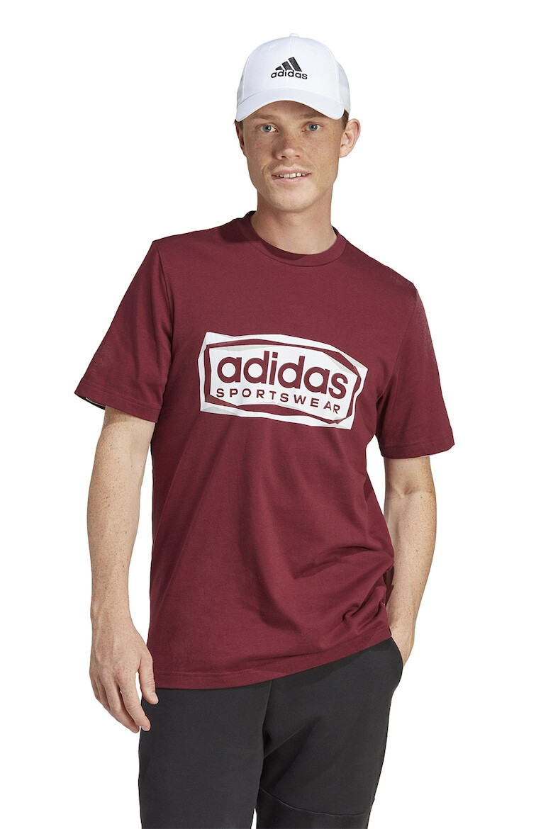 adidas Sportswear Tricou cu decolteu la baza gatului si imprimeu - Pled.ro