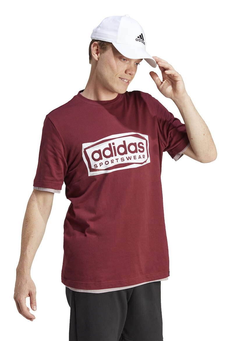 adidas Sportswear Tricou cu decolteu la baza gatului si imprimeu - Pled.ro