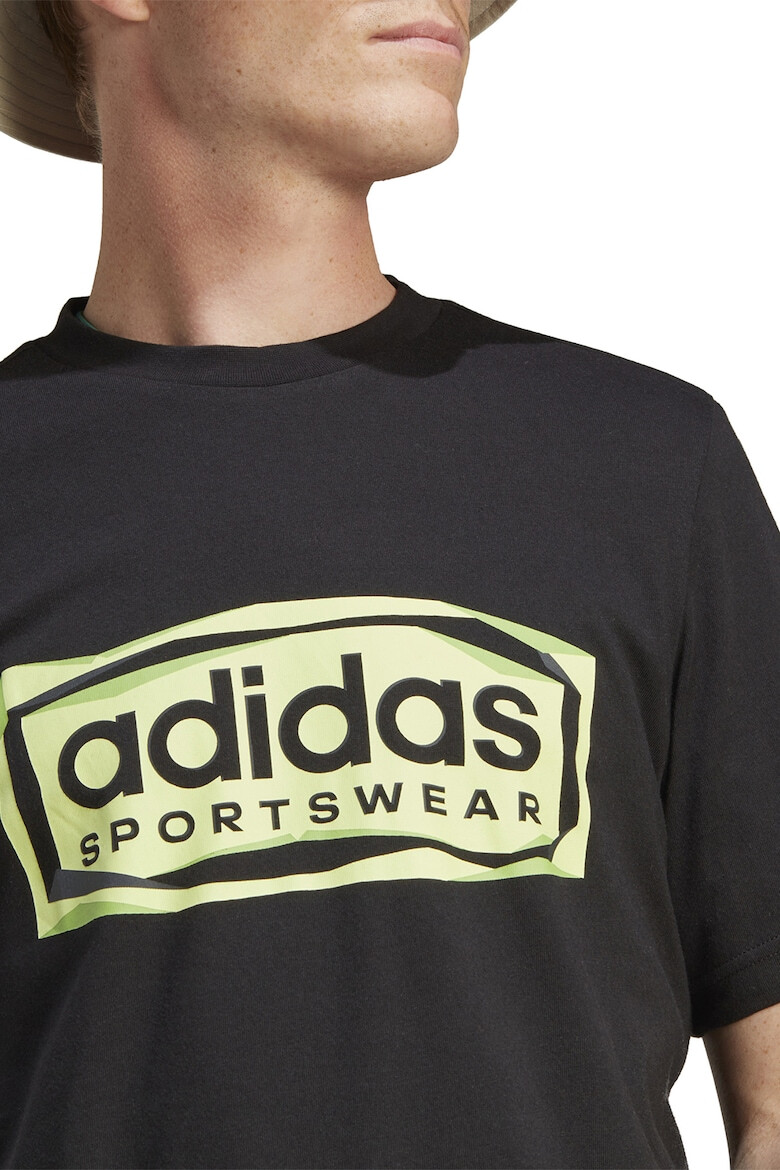 adidas Sportswear Tricou cu decolteu la baza gatului si imprimeu - Pled.ro