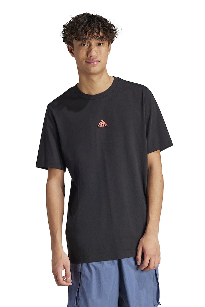 adidas Sportswear Tricou cu decolteu la baza gatului si imprimeu foto Tiro - Pled.ro