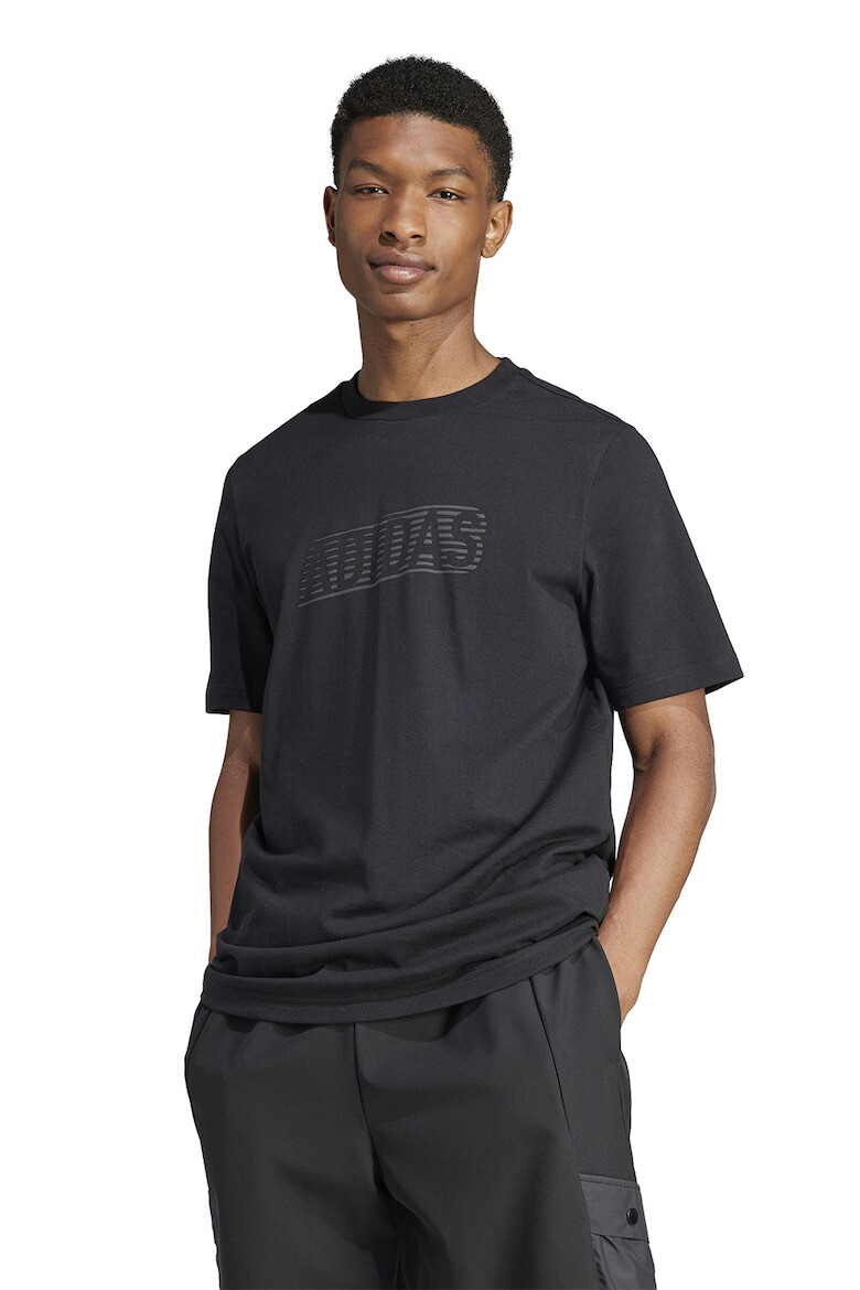 adidas Sportswear Tricou cu decolteu la baza gatului si imprimeu logo - Pled.ro