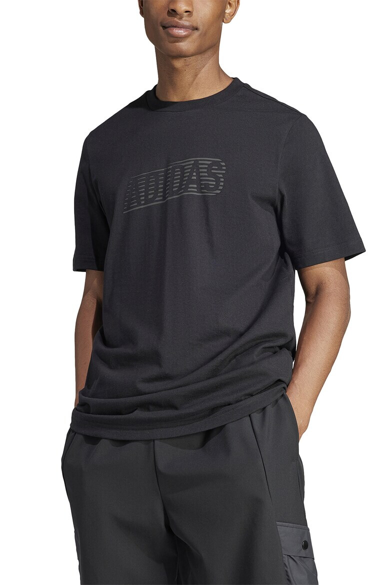 adidas Sportswear Tricou cu decolteu la baza gatului si imprimeu logo - Pled.ro