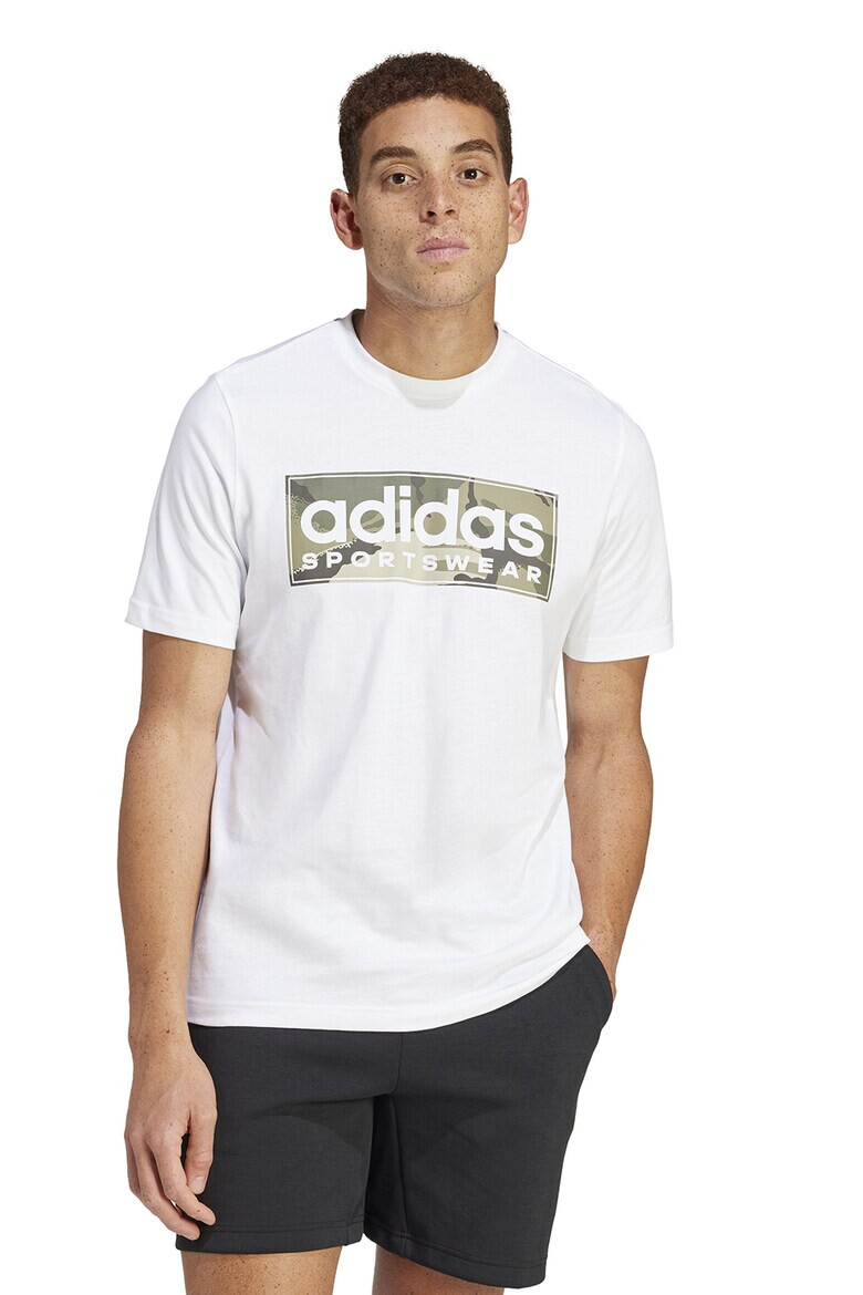 adidas Sportswear Tricou cu decolteu la baza gatului si imprimeu logo - Pled.ro