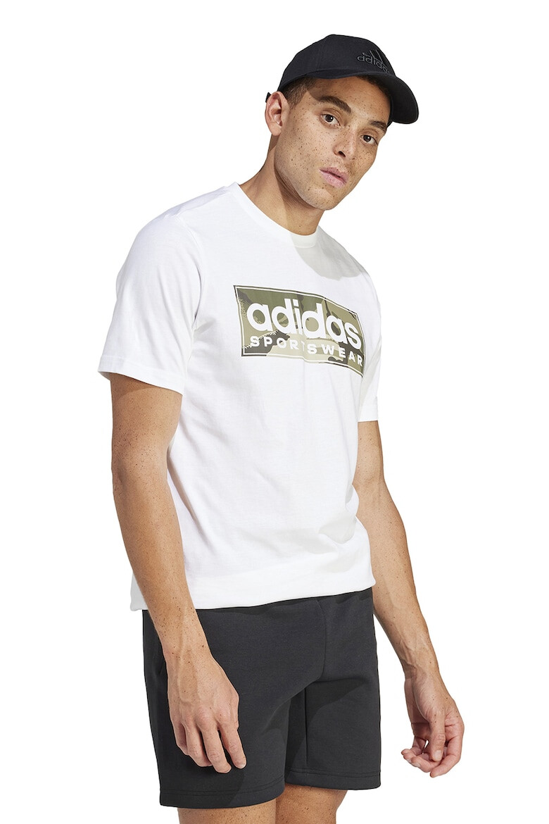 adidas Sportswear Tricou cu decolteu la baza gatului si imprimeu logo - Pled.ro