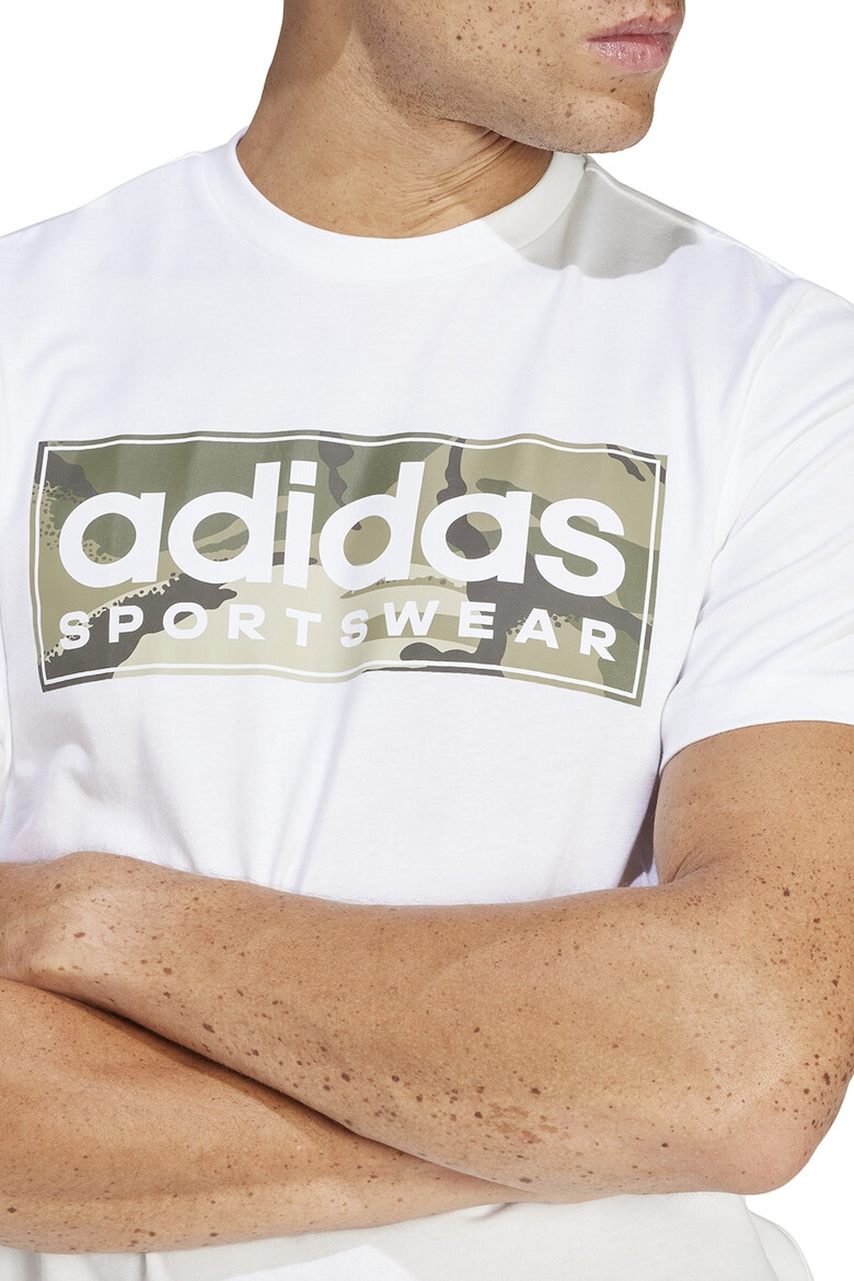 adidas Sportswear Tricou cu decolteu la baza gatului si imprimeu logo - Pled.ro