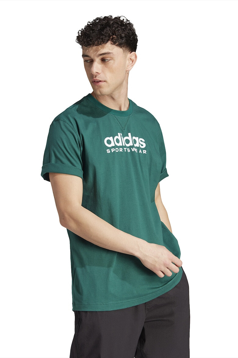 adidas Sportswear Tricou cu decolteu la baza gatului si imprimeu logo - Pled.ro