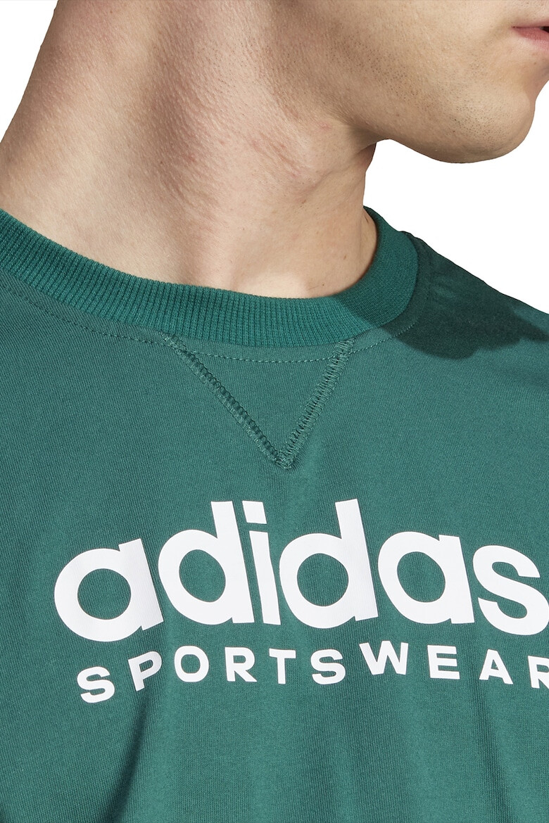 adidas Sportswear Tricou cu decolteu la baza gatului si imprimeu logo - Pled.ro