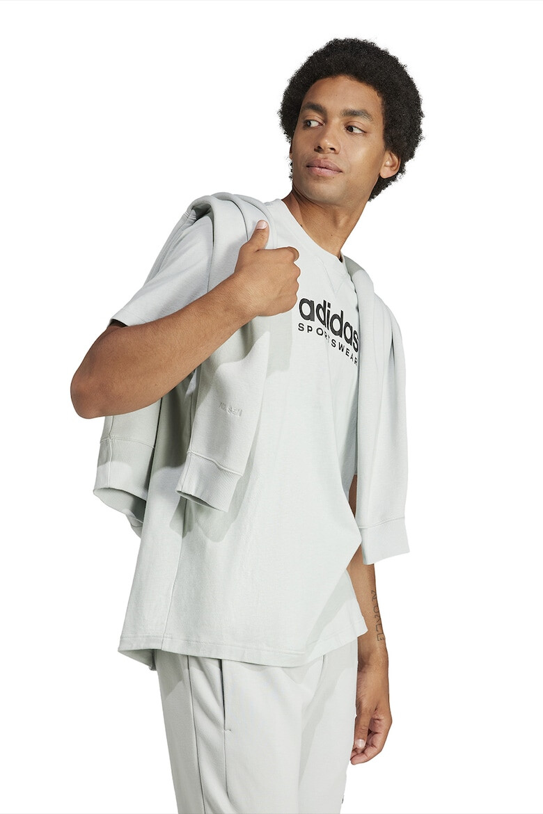 adidas Sportswear Tricou cu decolteu la baza gatului si imprimeu logo - Pled.ro