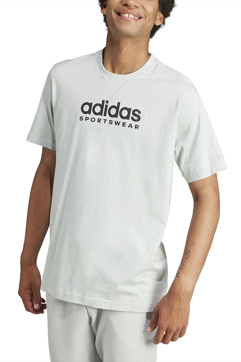 adidas Sportswear Tricou cu decolteu la baza gatului si imprimeu logo - Pled.ro