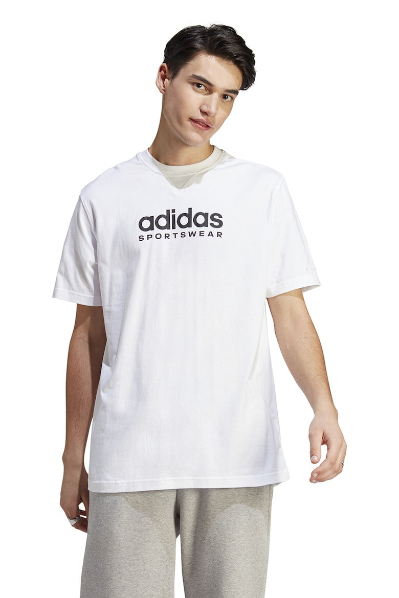 adidas Sportswear Tricou cu decolteu la baza gatului si imprimeu logo - Pled.ro