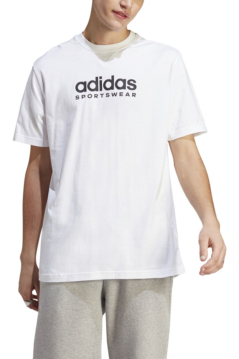 adidas Sportswear Tricou cu decolteu la baza gatului si imprimeu logo - Pled.ro