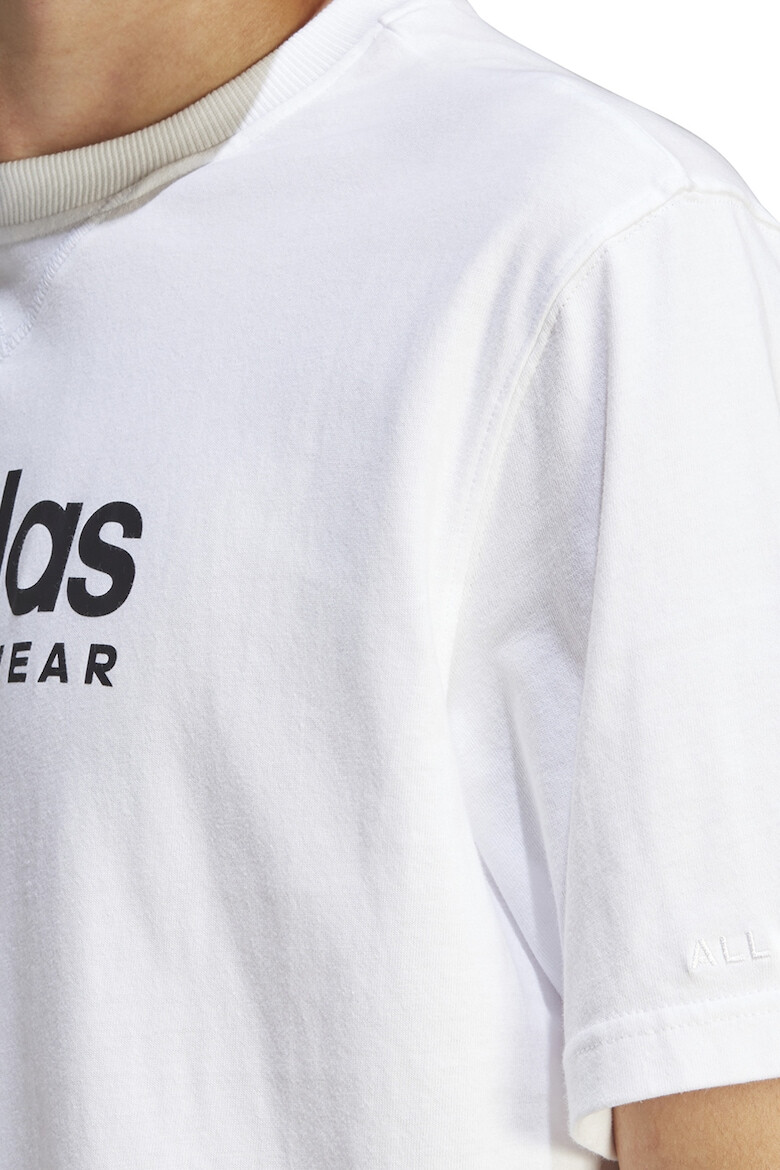 adidas Sportswear Tricou cu decolteu la baza gatului si imprimeu logo - Pled.ro