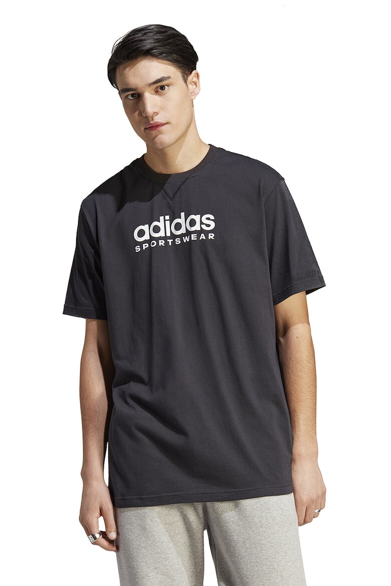 adidas Sportswear Tricou cu decolteu la baza gatului si imprimeu logo - Pled.ro