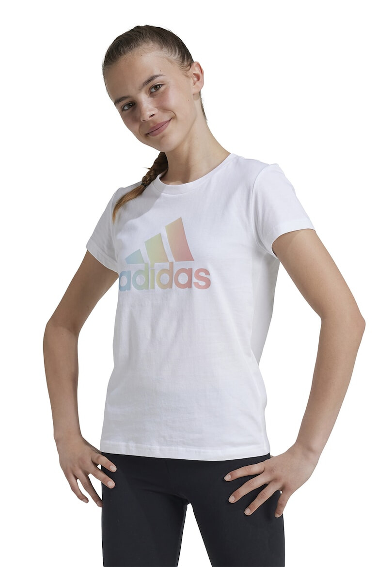 adidas Sportswear Tricou cu decolteu la baza gatului si imprimeu logo - Pled.ro