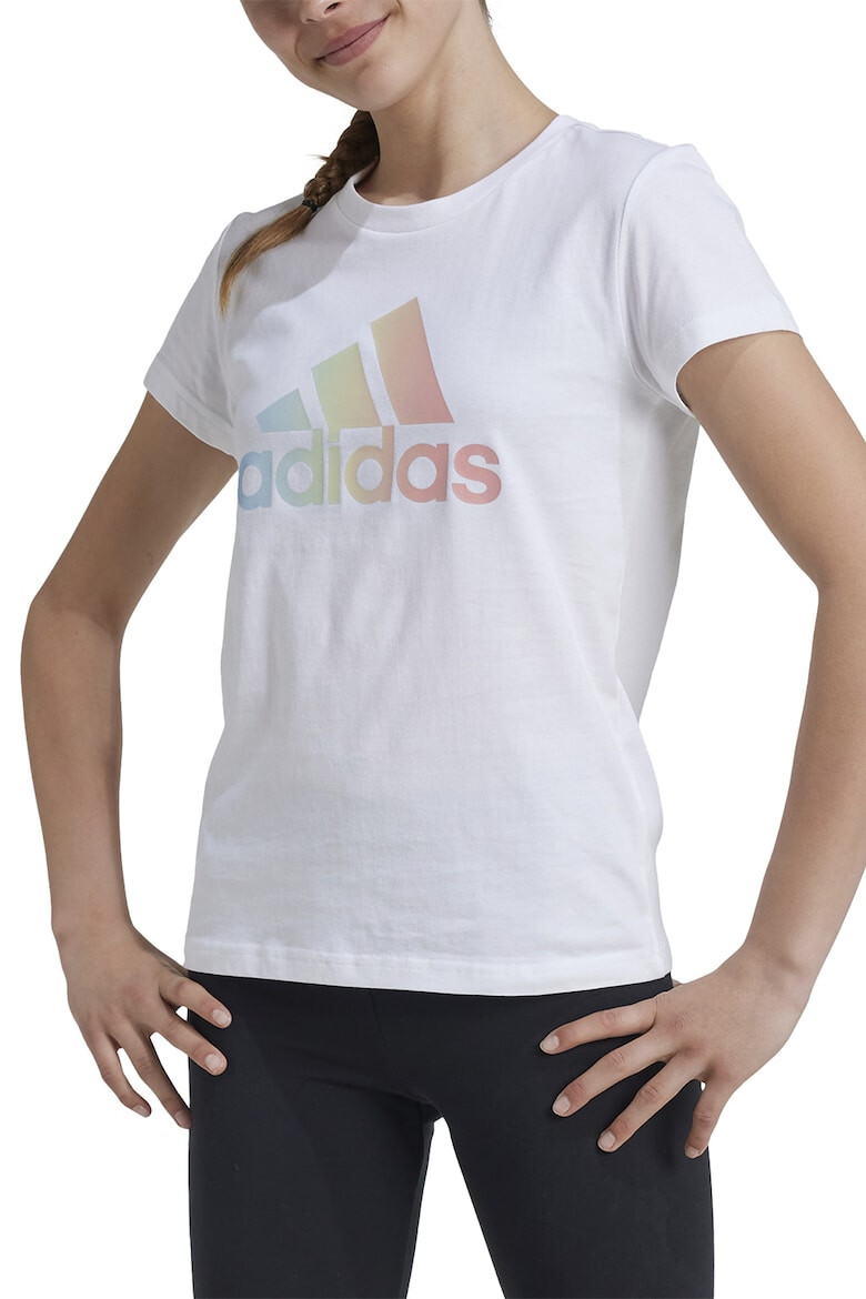 adidas Sportswear Tricou cu decolteu la baza gatului si imprimeu logo - Pled.ro