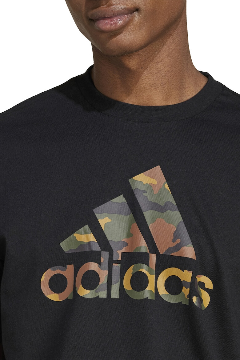 adidas Sportswear Tricou cu decolteu la baza gatului si imprimeu logo - Pled.ro