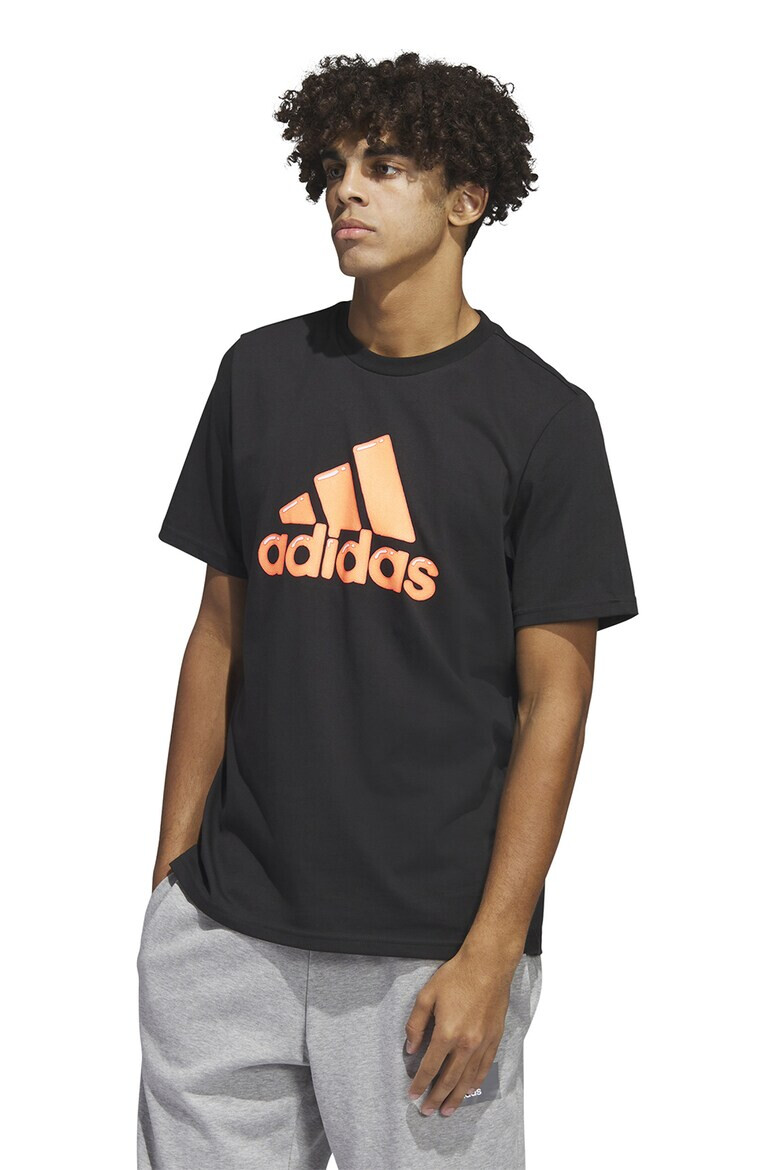 adidas Sportswear Tricou cu decolteu la baza gatului si imprimeu logo - Pled.ro