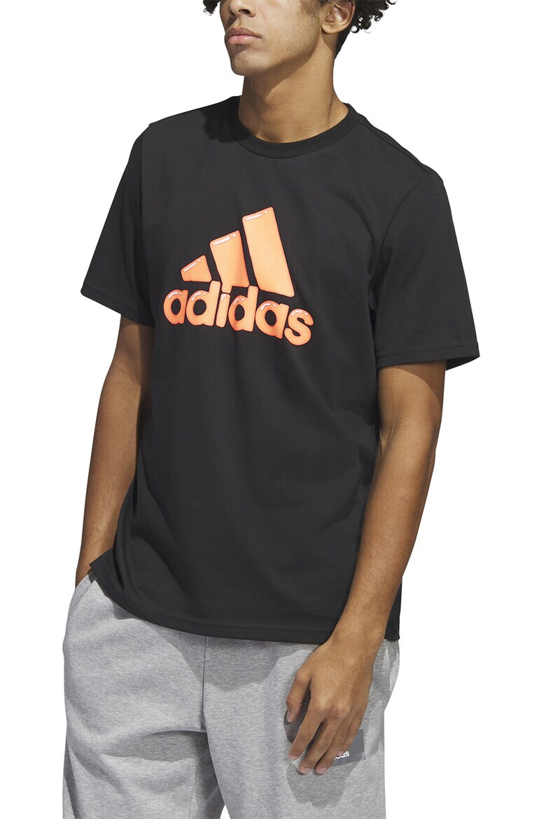 adidas Sportswear Tricou cu decolteu la baza gatului si imprimeu logo - Pled.ro