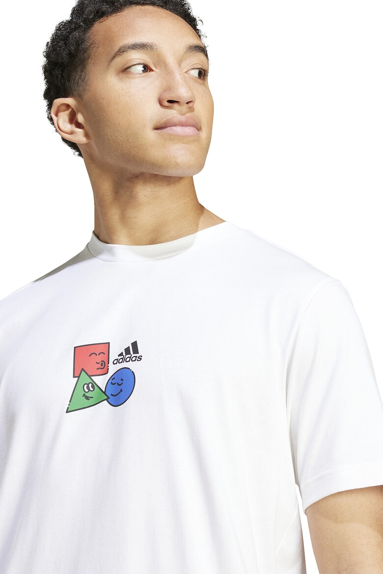 adidas Sportswear Tricou cu decolteu la baza gatului si imprimeu pe partea din spate - Pled.ro