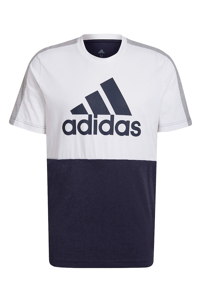 adidas Sportswear Tricou cu decolteu la baza gatului si model colorblock Essentials - Pled.ro