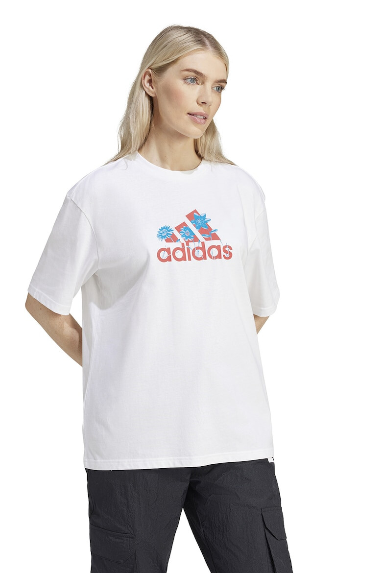 adidas Sportswear Tricou cu logo si imprimeu floral - Pled.ro