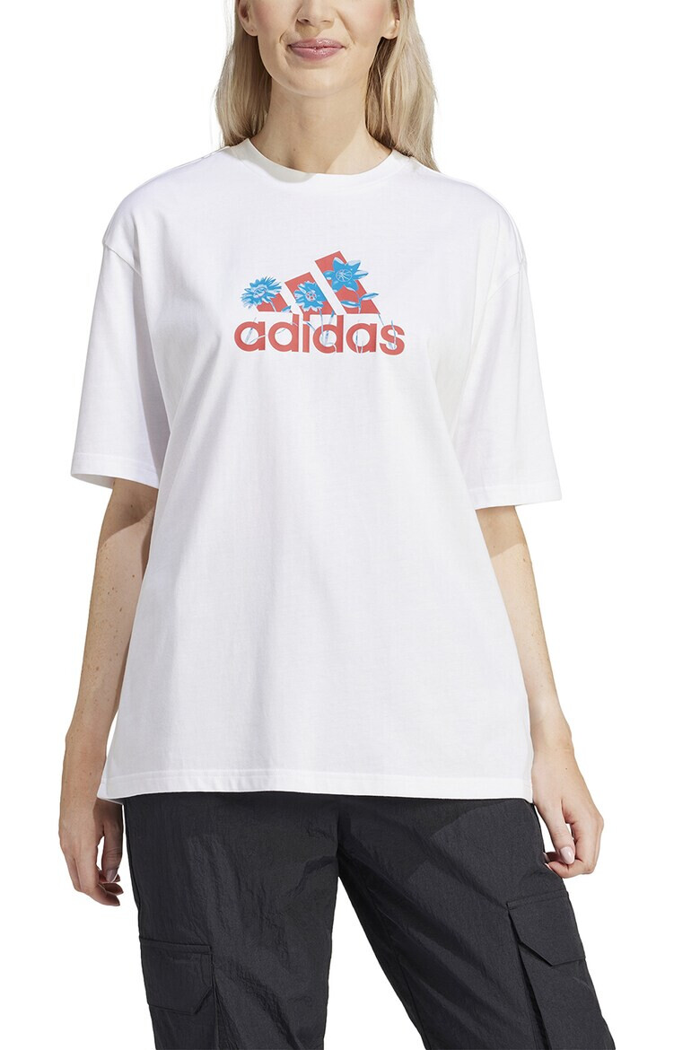 adidas Sportswear Tricou cu logo si imprimeu floral - Pled.ro